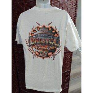 Vintage Y2K NASCAR Thunder In The Valley T Shirt Bristol Motor Speedway Large